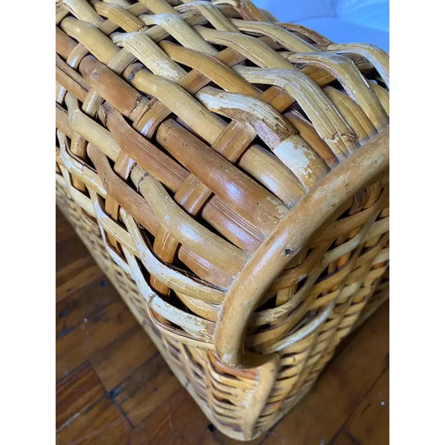 Tan Ralph Lauren Woven Rattan and Bamboo Sofa For Sale - Image 8 of 13