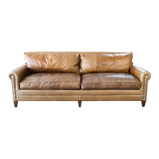 Ralph Lauren Leather MacIntyre Sofa For Sale