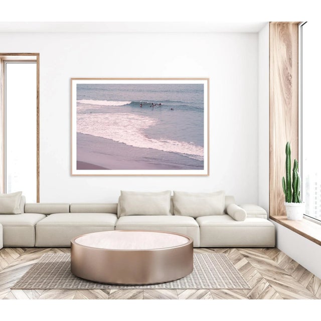 Contemporary "The Cut", Surf Photography in Vintage Color Tones – 60" X 40" For Sale - Image 3 of 5