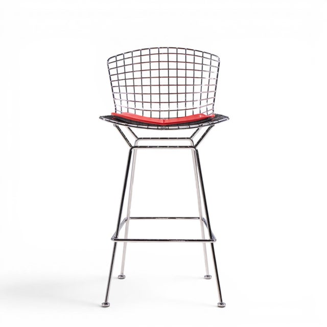 Mid 20th Century Harry Bertoia for Knoll Mid Century Chrome Bar Stools - Set of 10 For Sale - Image 5 of 15