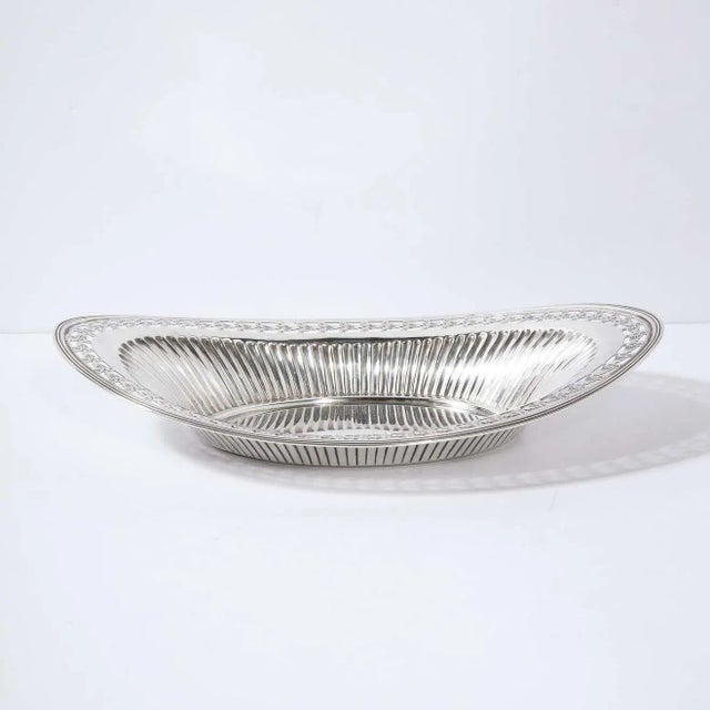 Neoclassical Style Channeled Sterling Silver Acanthus Capital Motif Tray For Sale In New York - Image 6 of 9