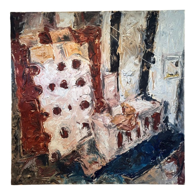 Hedi K. Ernst (b.1948, Swiss) Acrylic on Canvas Dated 1984 For Sale
