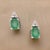 Natural Emerald Diamond Earrings 14k Gold 1.28 TCW Certified For Sale - Image 4 of 10