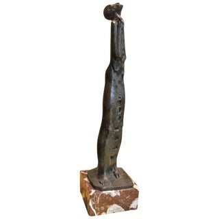 Luis Maria Saumelis, Prayer, Spanish Contemporary Bronze Sculpture, Ca. 1980s For Sale