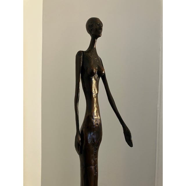 Bronze Original Bronze Sculpture, “Attenuated Figure” by Edward Walton Wilcox For Sale - Image 8 of 8