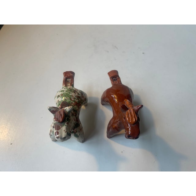 Antique Glazed Horse Terracotta Whistles, 1920s, Set of 2 For Sale - Image 4 of 8