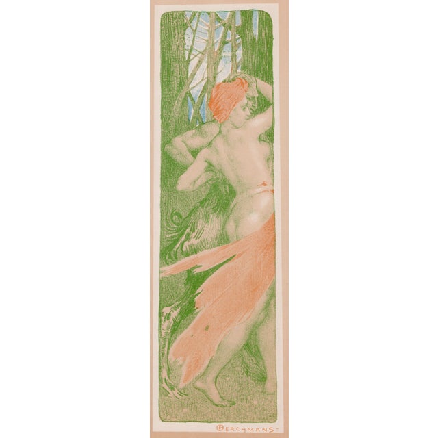 Émile berchmans (1867-1947) renouveau (revival) original lithograph from the glorious portfolio "l'estampe moderne", issue...