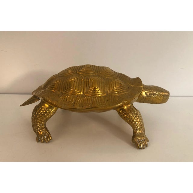 Brass Circa 1970 Turtle Brass Sculpture, French For Sale - Image 8 of 13