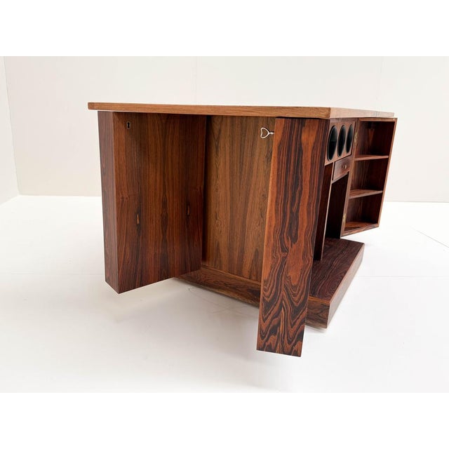 Vintage Wooden Cube Bar Cabinet by Torbjørn Afdal for Bruksbo, 1960s For Sale - Image 12 of 18