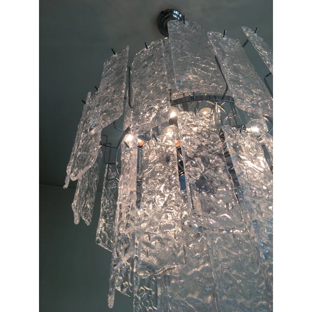 Italian Sputnik Murano Glass "Hammer Listelli" Chandelier For Sale - Image 12 of 13