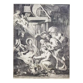 Rubens, Adoration of the Shepherds, 1620, Engraving For Sale