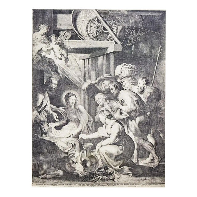 Rubens, Adoration of the Shepherds, 1620, Engraving For Sale