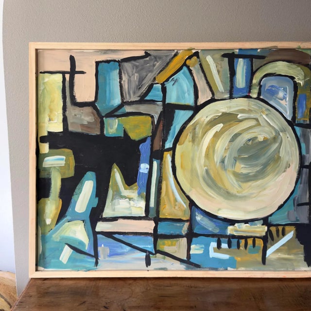 Modern Original Abstract Folk Art Painting by Leon Collins, C. 2024 For Sale - Image 3 of 11