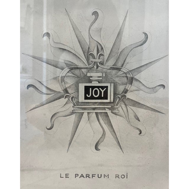 Vintage Joy Perfume Ad From France - Framed For Sale In Saint Louis - Image 6 of 7