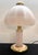 Lamp of the 1950s/60 by F. Fabbian in Murano glass in perfect condition of pink glass latch. Dimensions: height 42 cm Hat...