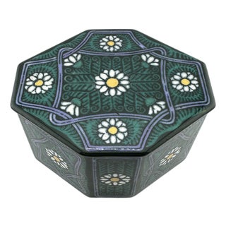 Antique German Ceramic Box For Sale