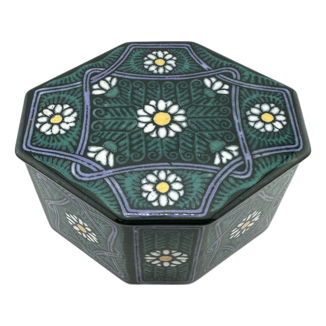 Antique German Ceramic Box For Sale