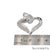 18k (750) White Gold Natural Diamond Heart Shape Pendant With Chain For Sale - Image 10 of 11
