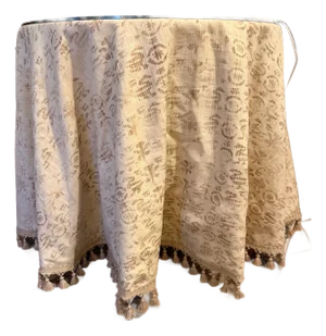 Rose Tarlow Round Table Skirt with Tassel Trim
