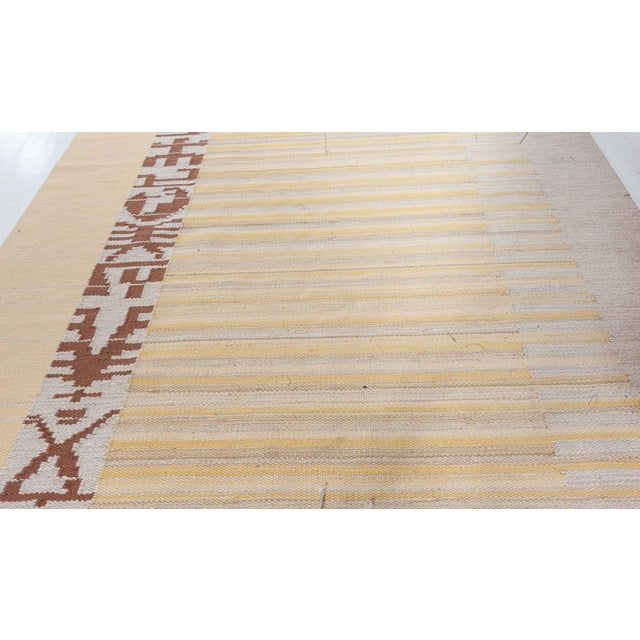 Mid-Century Modern Doris Leslie Blau Finland Flat Woven Rug by Alestalon Mattokutomo For Sale - Image 3 of 8