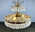 Early 20th Century Antique French Style Brass & Crystal Tiered Chandelier For Sale - Image 5 of 12