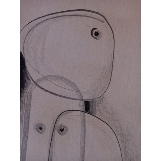 Abstract work on paper with pencil and charcoal, 1969 Signed Meccani This piece has an attribution mark, I am sure that it...