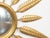 Metal Midcentury French Sunburst Wall Mirror with Leafy Décor and Convex Plate For Sale - Image 7 of 8