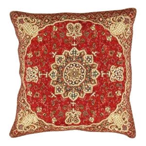 Contemporary Persian Silk Termeh Pillow