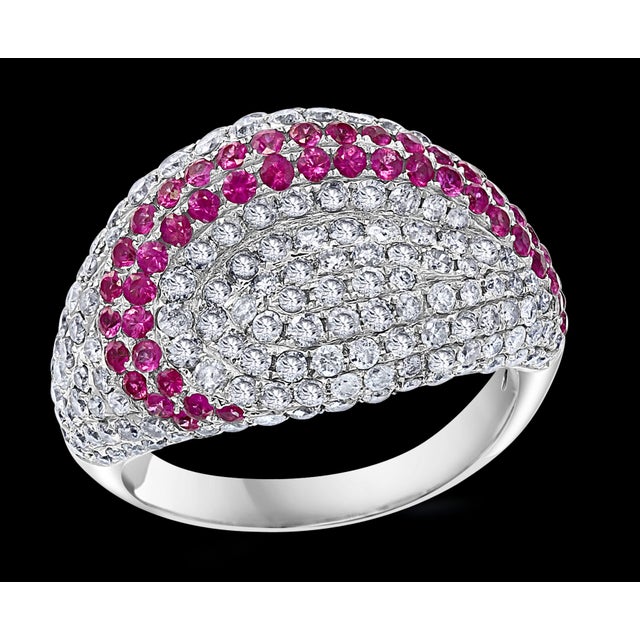 1 Carat Pink Sapphire and 4 Carat Diamond 18 Karat White Gold Ring, Estate For Sale - Image 17 of 18