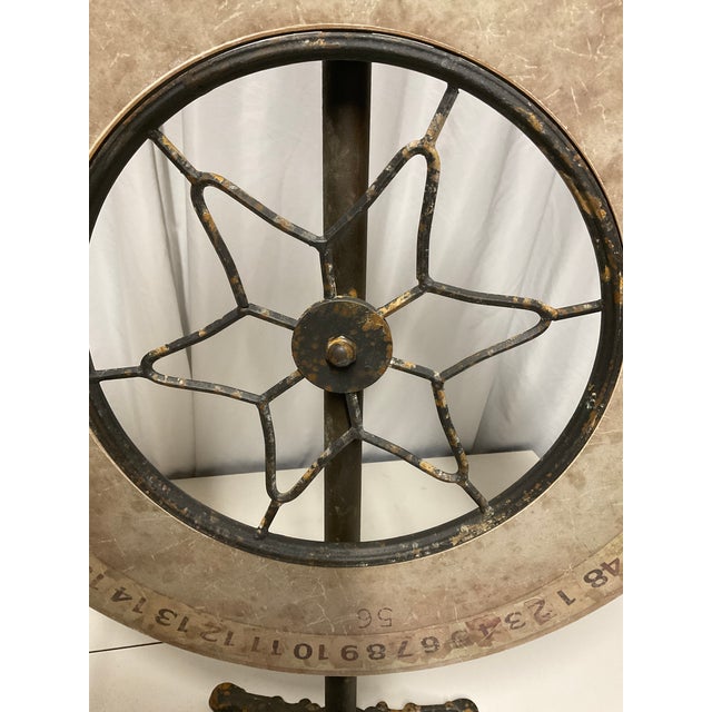 American Decorative Gaming Wheel on Iron Base For Sale - Image 3 of 6