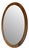 Vintage Oval Mirror in Teak, 1960 For Sale