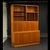 Mid-Century Modern Poul Hundevad Teak Two-Piece Cabinet, Bookcase & Drop-Front Secretary, Denmark For Sale - Image 3 of 16