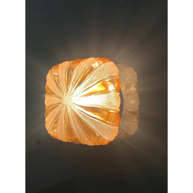 Metal Midcentury Modern German Glass Wall Sconces by Wila Leuchten, 1970s, Set of 4 For Sale - Image 7 of 15