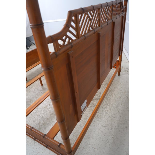 Lexington King Size Faux Bamboo Canopy Bed For Sale - Image 16 of 18