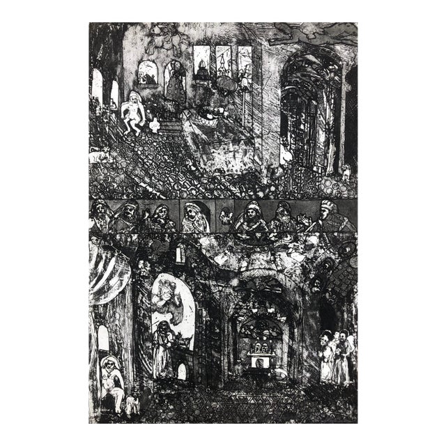 1970s Adrienne Anderson Modern Etching For Sale