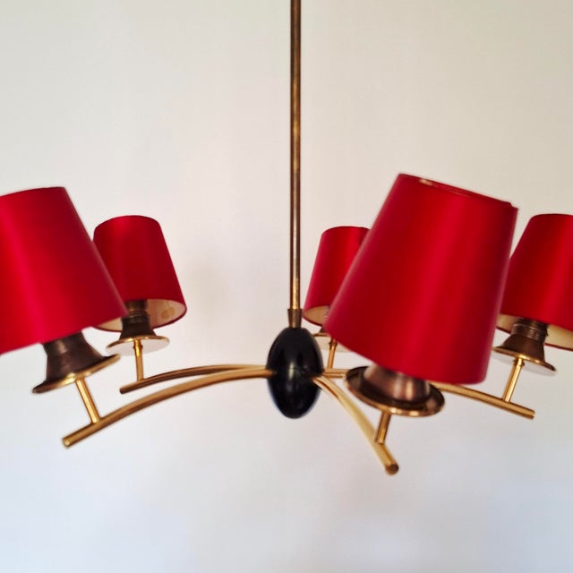 Mid-Century Modern Five-Arm Sputnik Chandelier, Germany, 1960s For Sale - Image 13 of 17