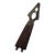 Vintage Brass Wood Carved Nut Cracker For Sale