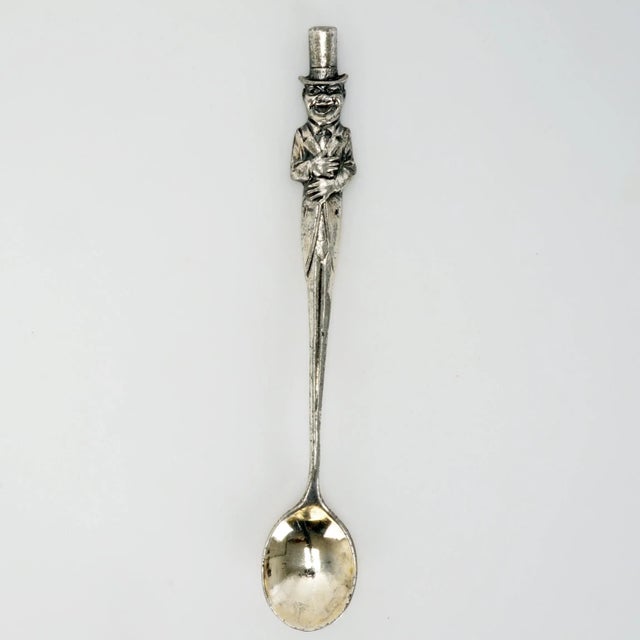 American Vintage American W.C. Fields Pewter Cocktail Spoon Mixer 1930's For Sale - Image 3 of 5