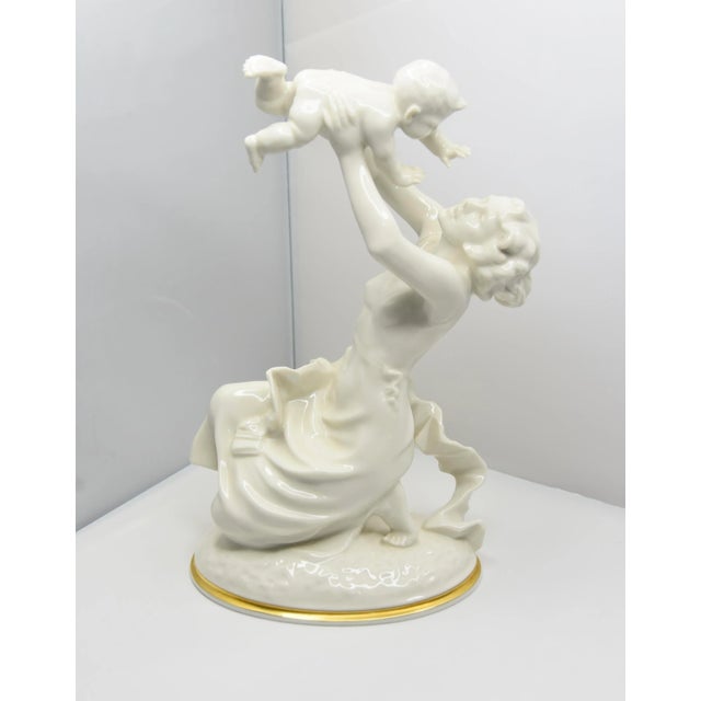 1950s Hutschenreuther Figurine "Mother's Darling" Baby Blanc De Chine Sculpture For Sale - Image 13 of 13