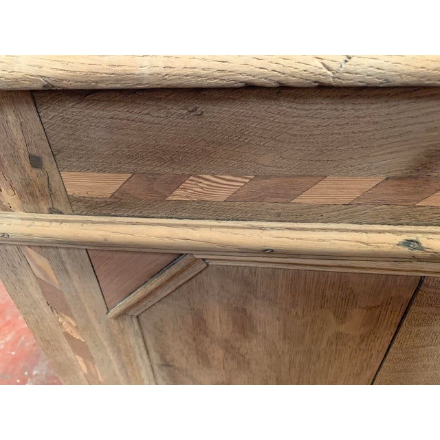 Chest in Oak with Light Wood Marquetry, 1700s For Sale - Image 5 of 10