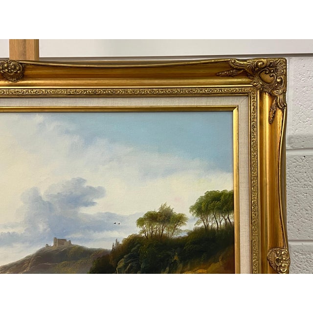 Mountain Lake in Spring Oil Painting of the Scottish Highlands by British Artist 1980 Circa For Sale - Image 18 of 18