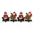 1990s Cast Iron Santa and Snowman Cast Iron Stocking Holders, a Set of 4 For Sale