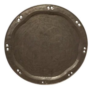Large Arts and Crafts Beaten Pewter Wall Plate