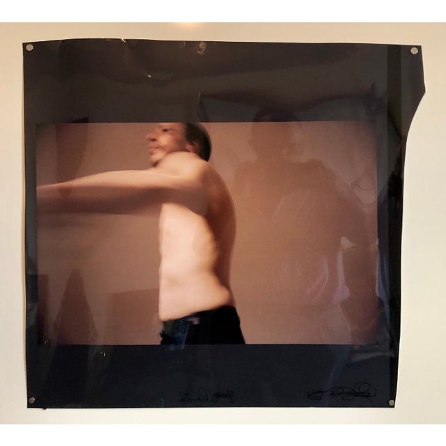 Skip Arnold, Large Vintage Color Photograph Male Dancing Figure Muse(X) Photo Print Signed, 1996-1999 For Sale