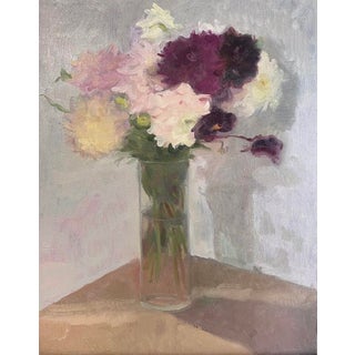 Original Floral Still Life Painting on Canvas by Michelle Farro For Sale