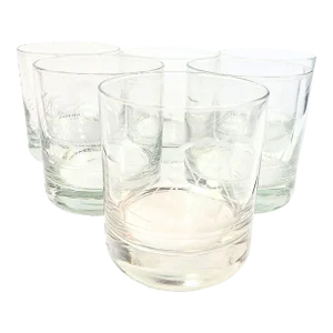 Hand Etched Sailboat Lowballs - Set of Six