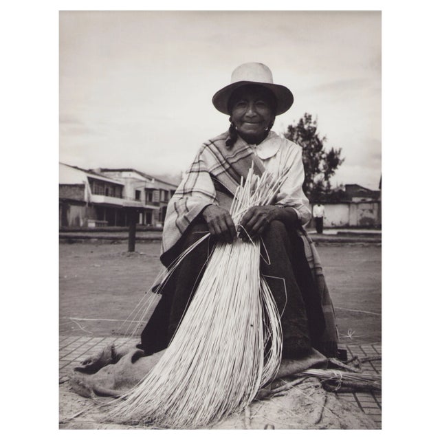 Hanna Seidel, Ecuadorian Woman Seller, Black and White Photograph, 1960s For Sale