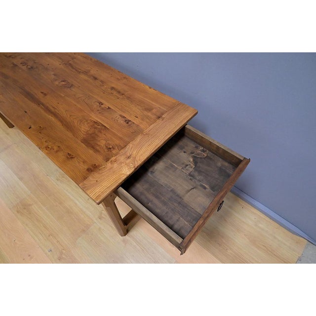 Farmhouse Table in Ash and Oak, 19th Century For Sale - Image 13 of 17