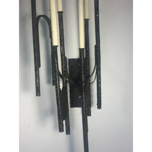 Marcello Fantoni Large Brutalist Sconces - a Pair For Sale - Image 9 of 13