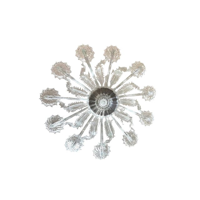 White Impressively Large Murano Blown Clear Glass Chandelier With Floral and Foliate Tendrils For Sale - Image 8 of 14